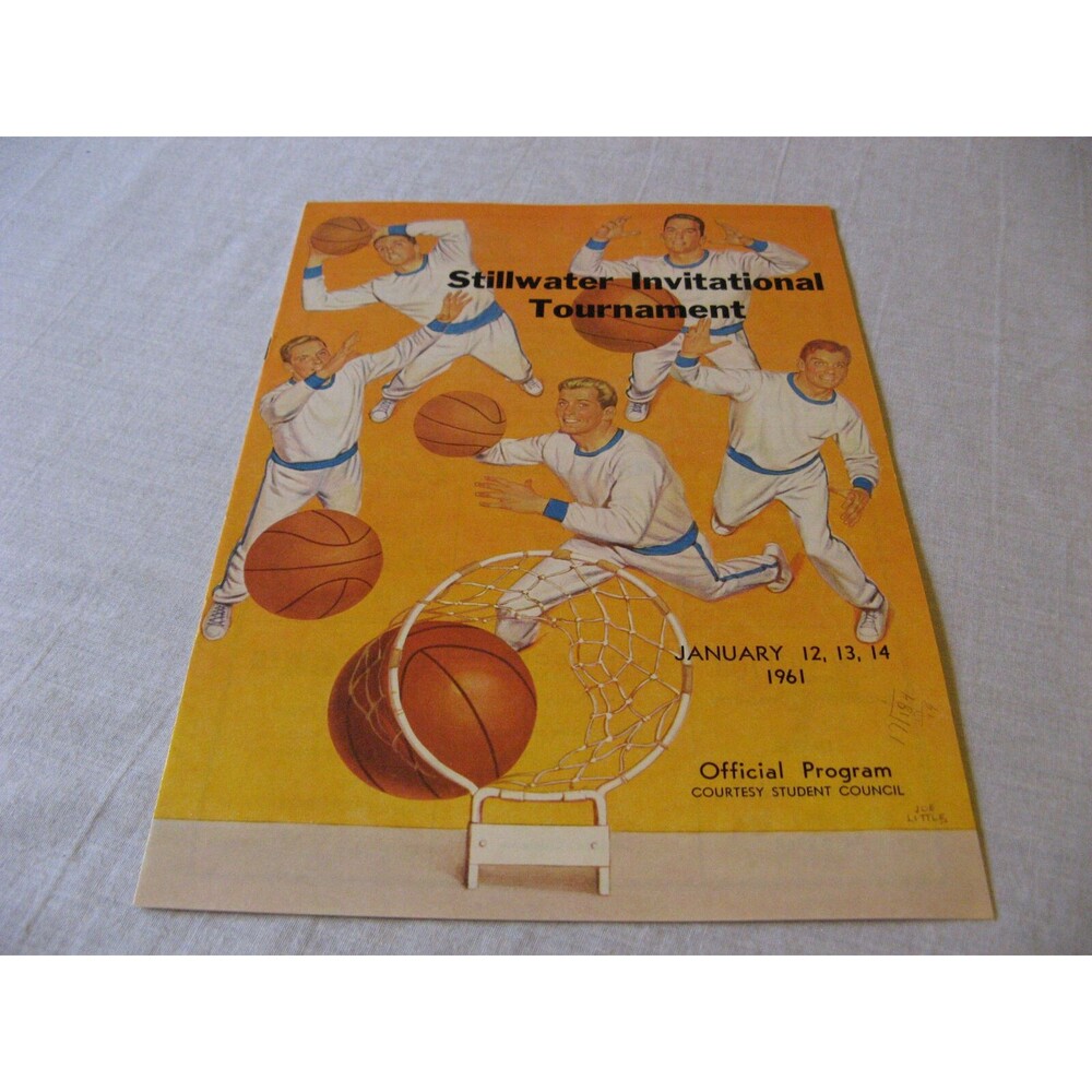 1961 High School Basketball Progam Stillwater Invitational Tournament Coca Cola